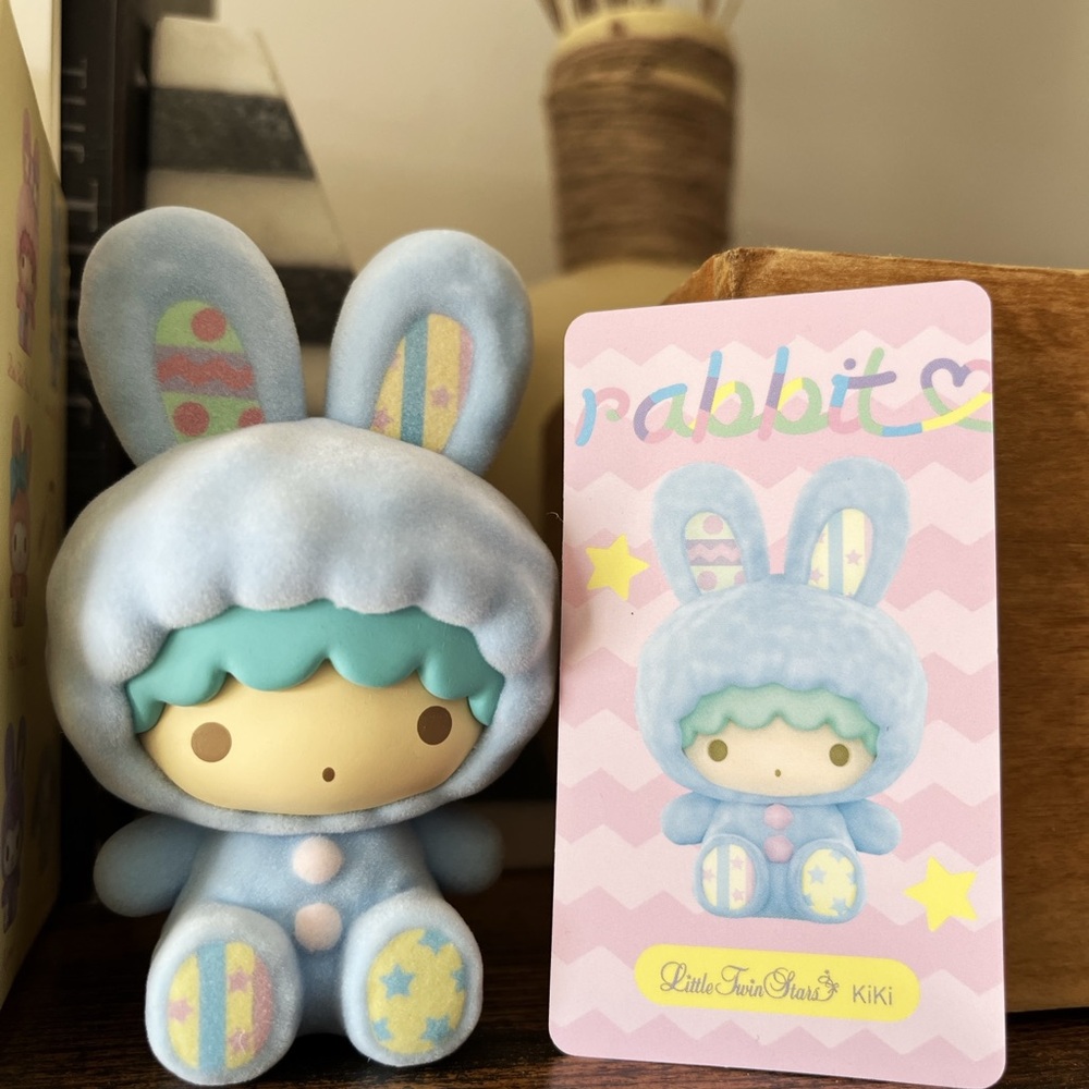 Little Twin Stars Kiki Blue Rabbit Blind Box Figure.